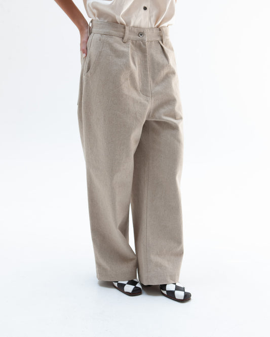 Work Jean - unbleached cotton/linen blend