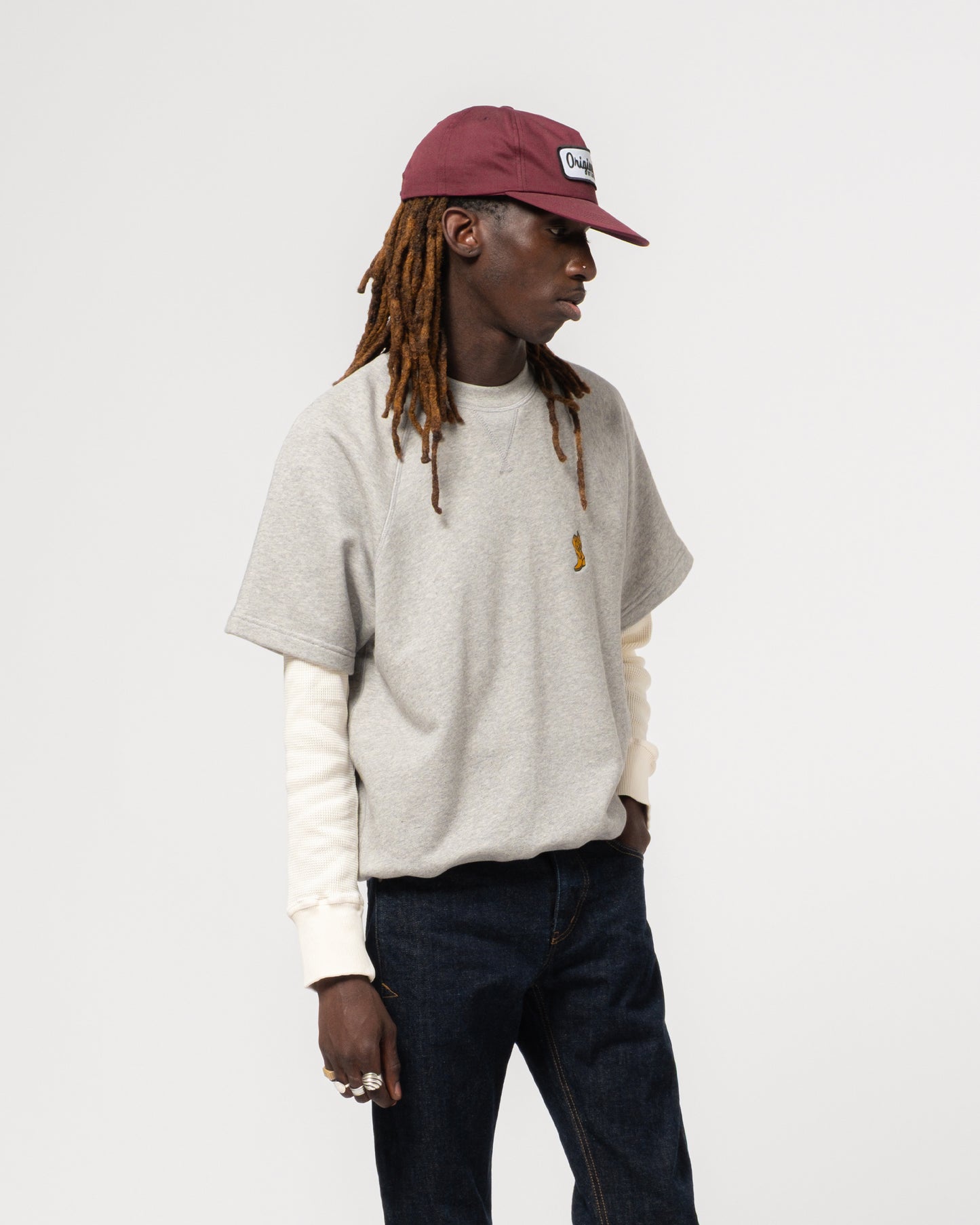 Rocky half sweat - grey marle