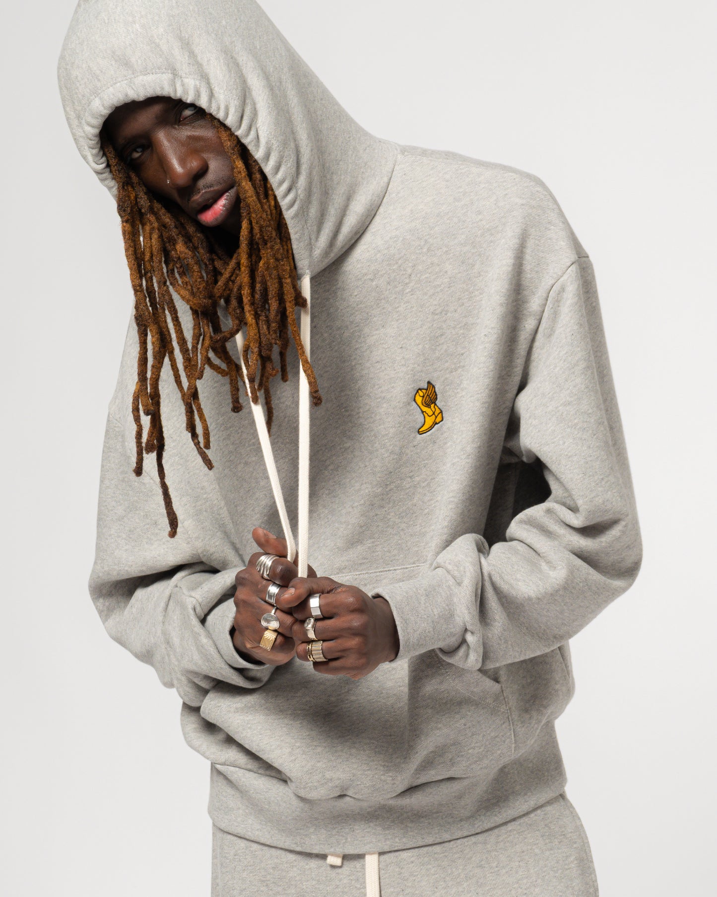 College Hoodie - Grey Marle