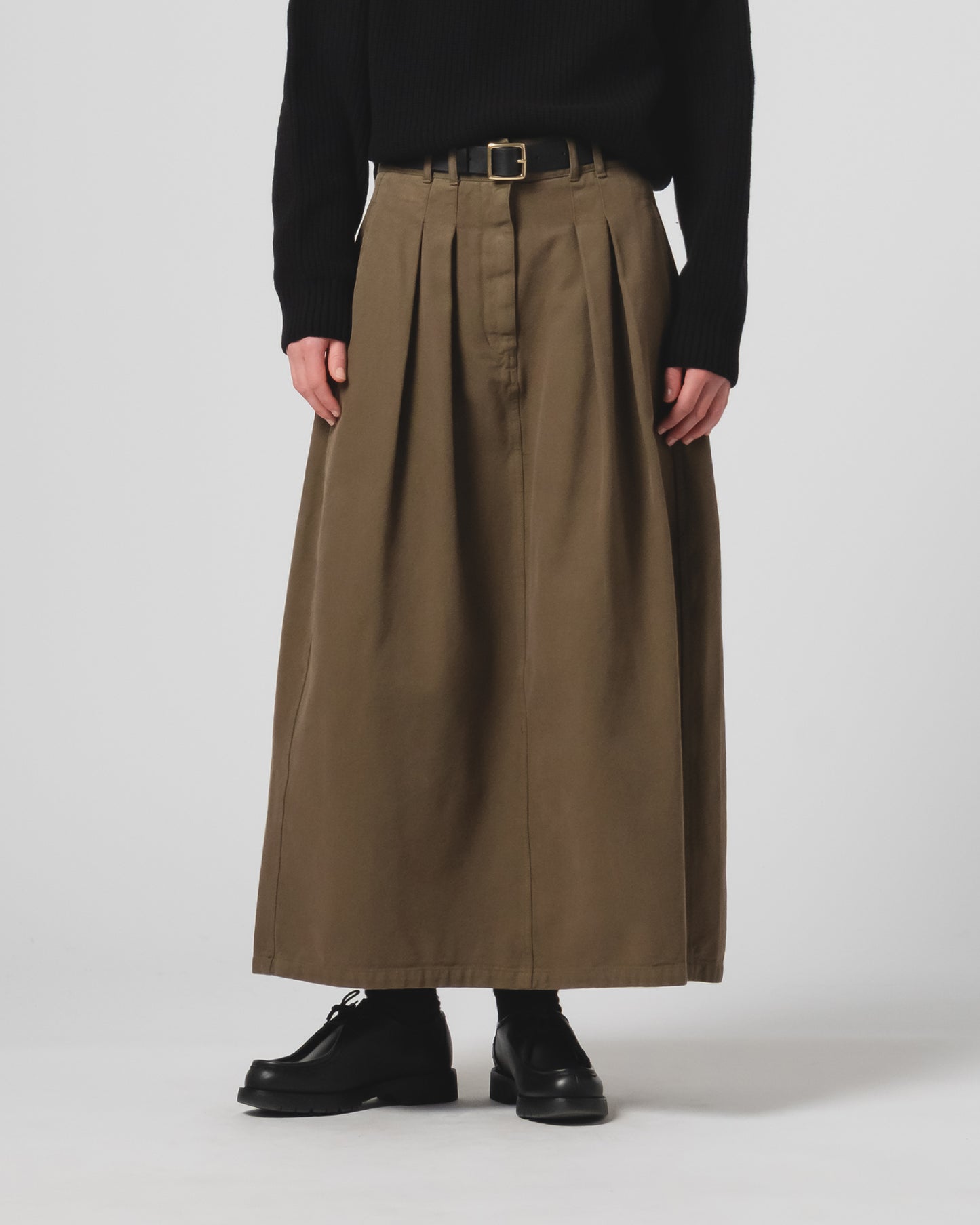 Bulb Skirt -Fossil Green Canvas