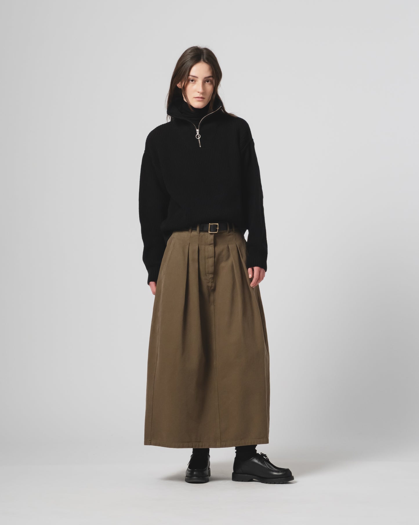 Bulb Skirt -Fossil Green Canvas