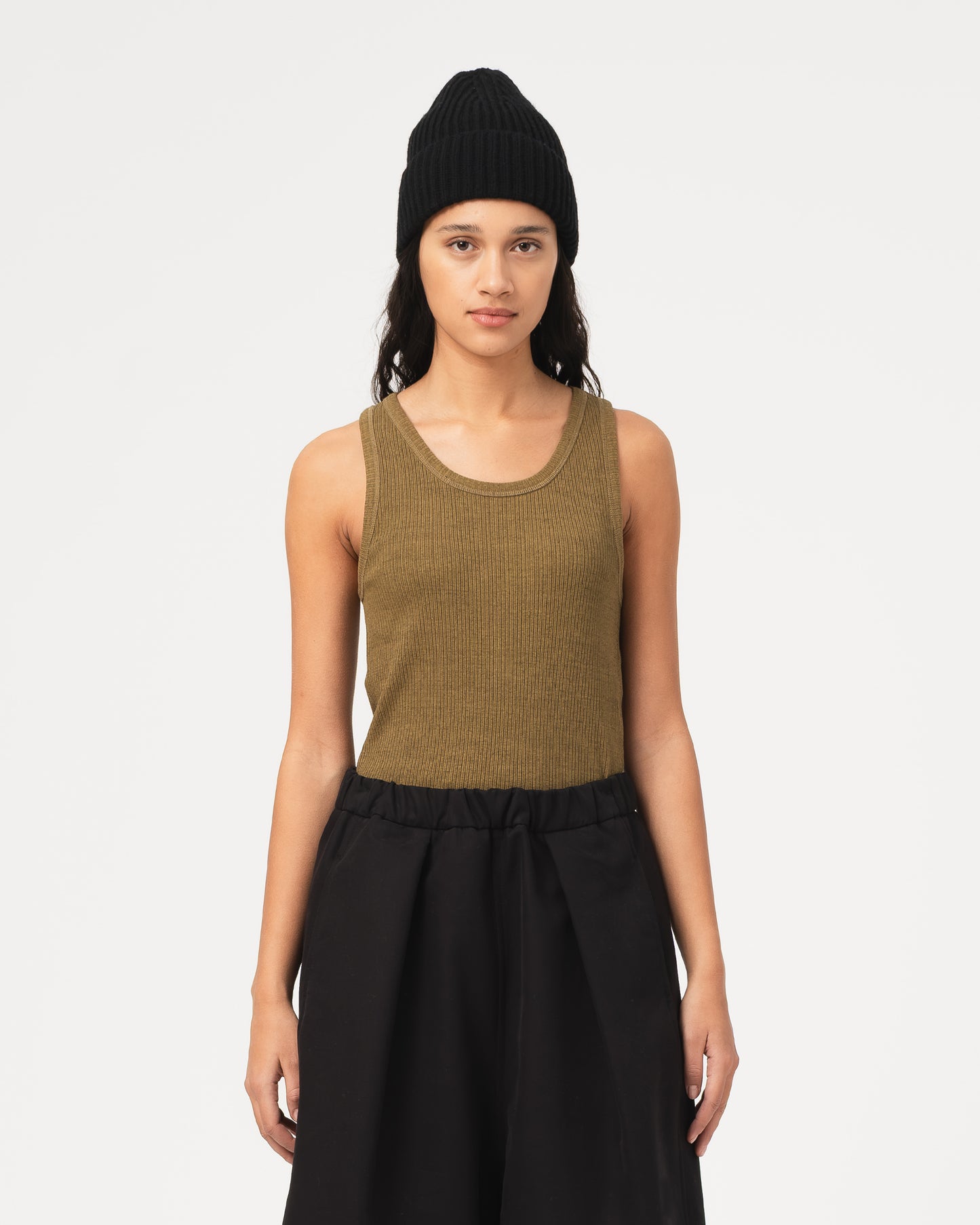 Military Rib Singlet - Olive