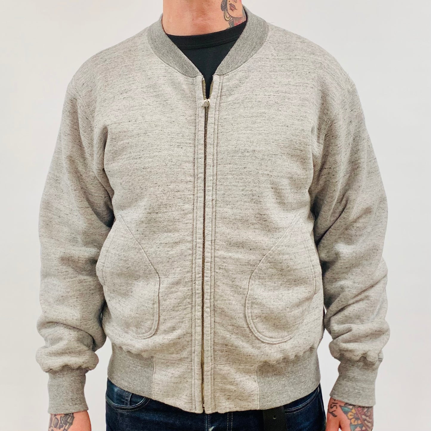 Set In Zip Sweatshirt - Grey